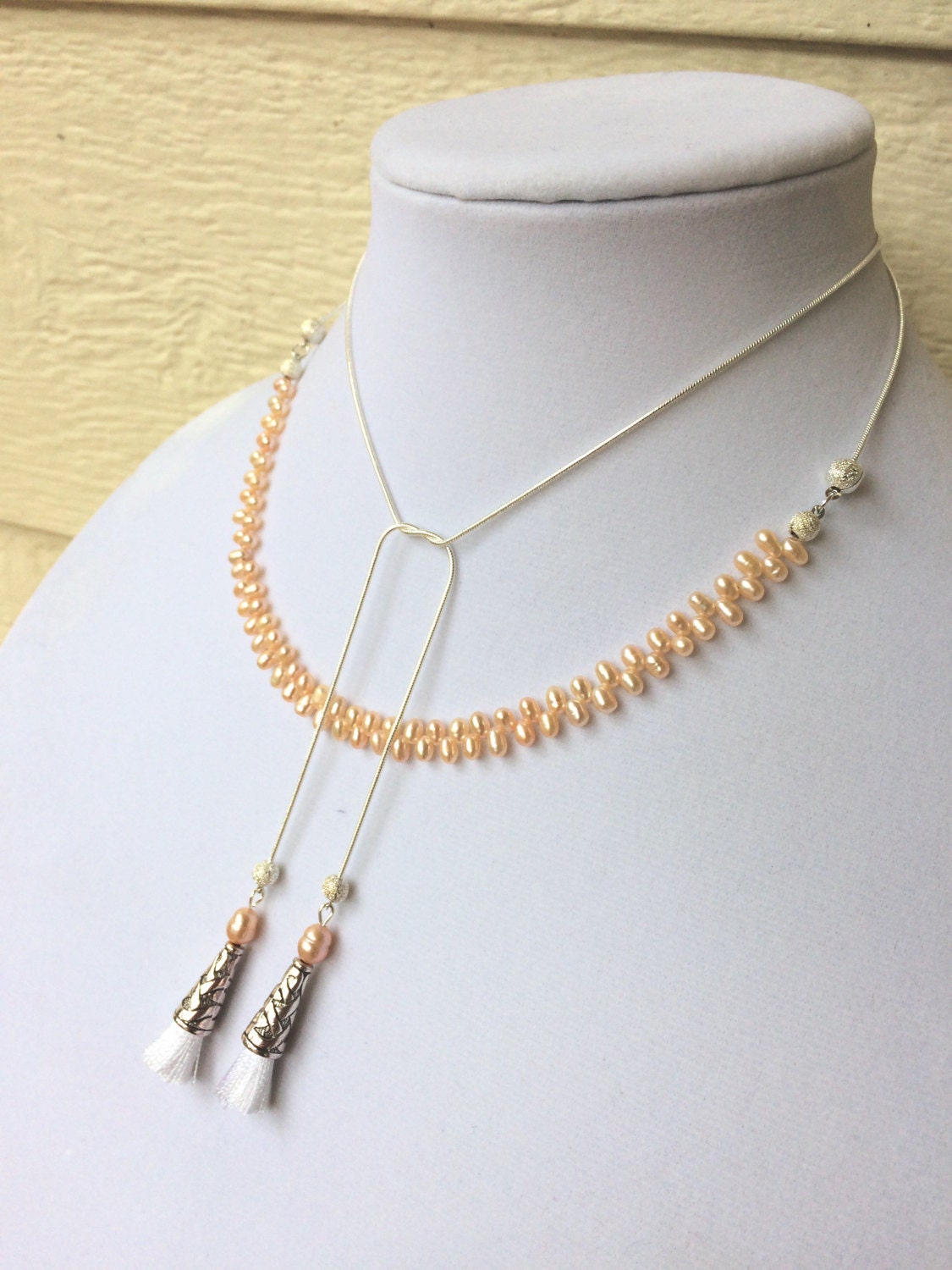 Madam Secretary Pearl and Tassel Necklace Tea Leoni Necklace Etsy