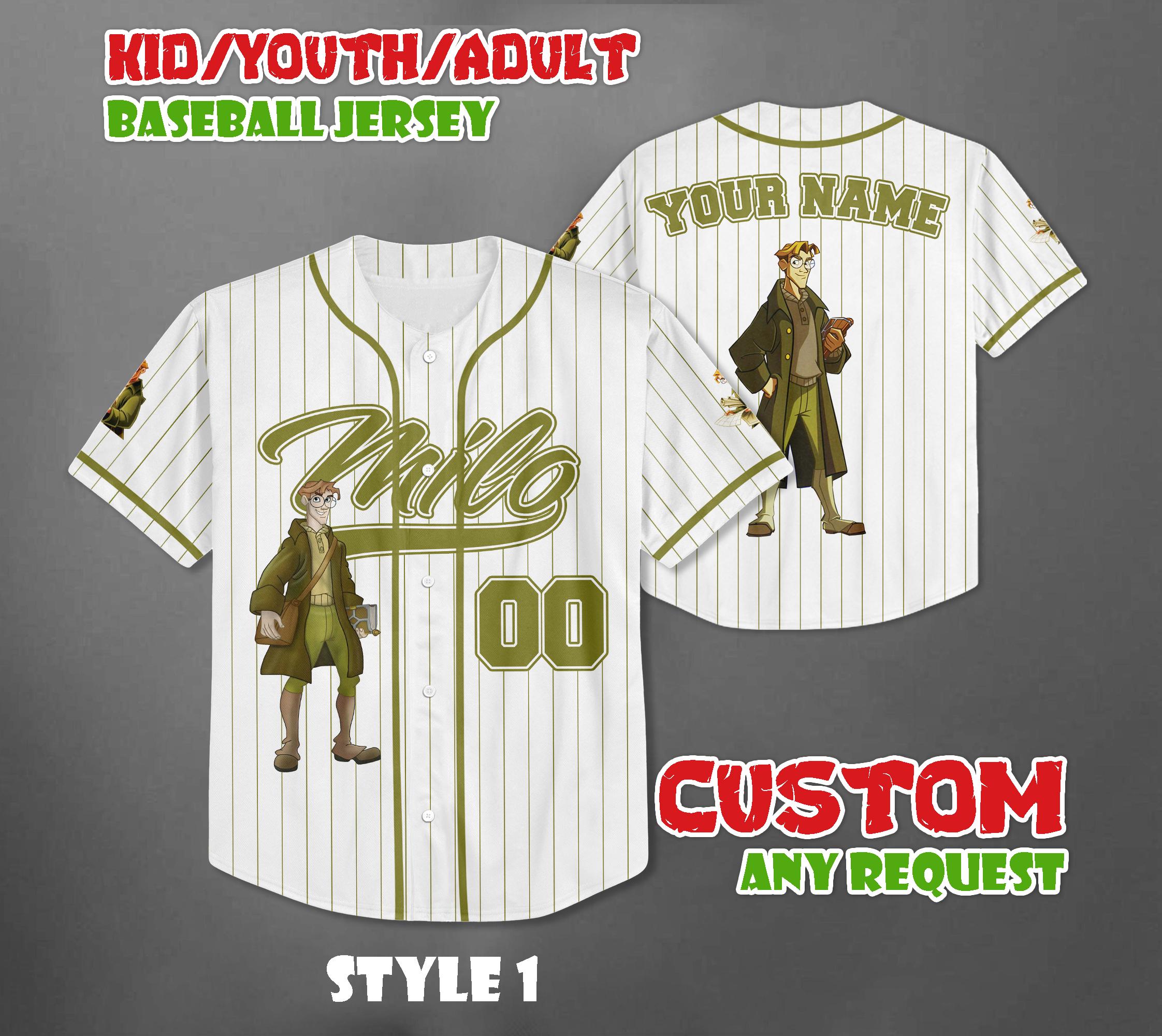Discover Personalized Milo James Thatch Baseball Jersey, Custom Atlantis Shirt, Disney Milo Outfit