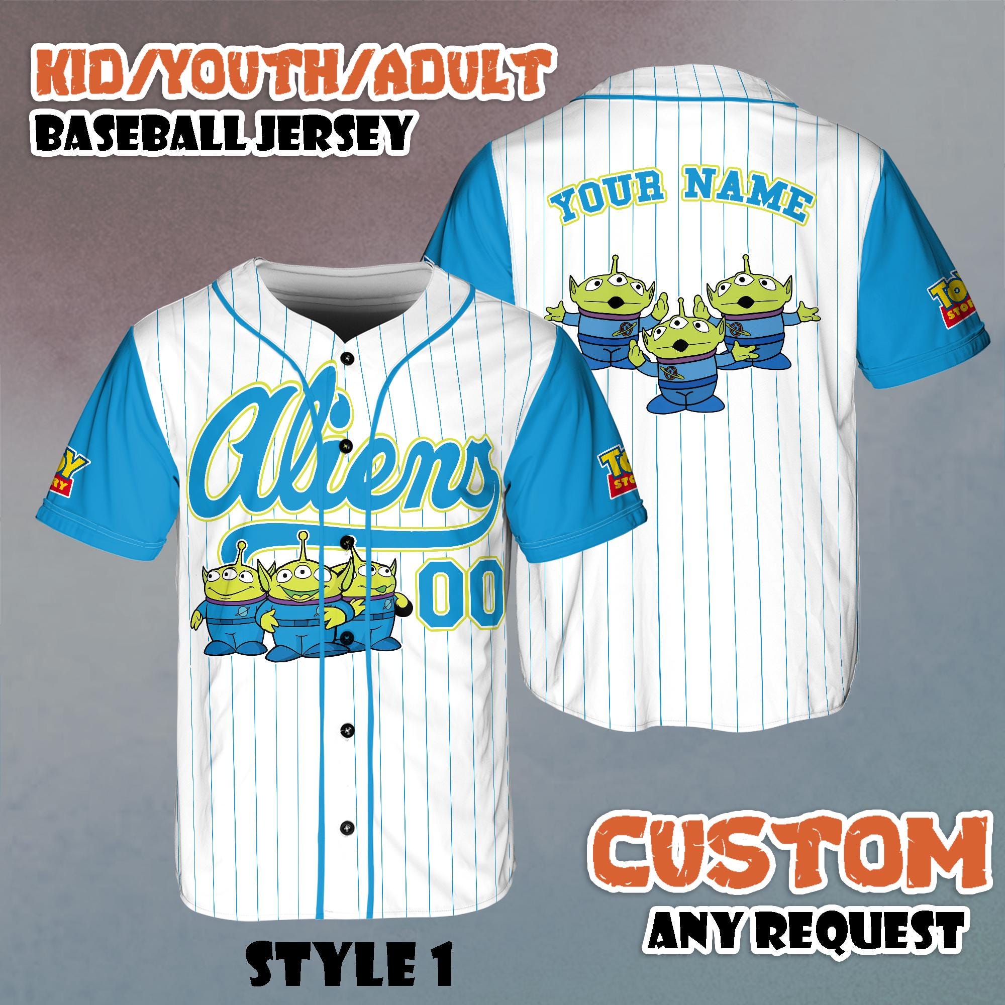 Discover Personalized Toy Story Aliens Baseball Jersey, Disney Toy Story Family Outfit, Toy Story Characters Jersey