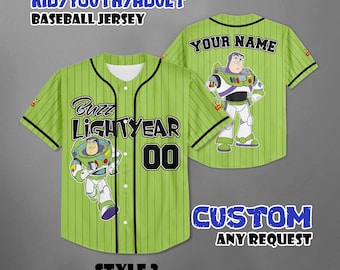 Camiseta de béisbol personalizada de Buzz Lightyear, atuendo familiar personalizado de Toy Story