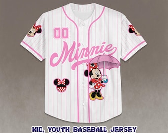 Custom Minnie Mouse Baseball Jersey: Disneyland Matching Outfit