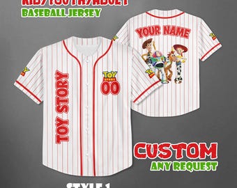 Camiseta de béisbol personalizada de Toy Story de Disney, atuendo familiar personalizado de Toy Story
