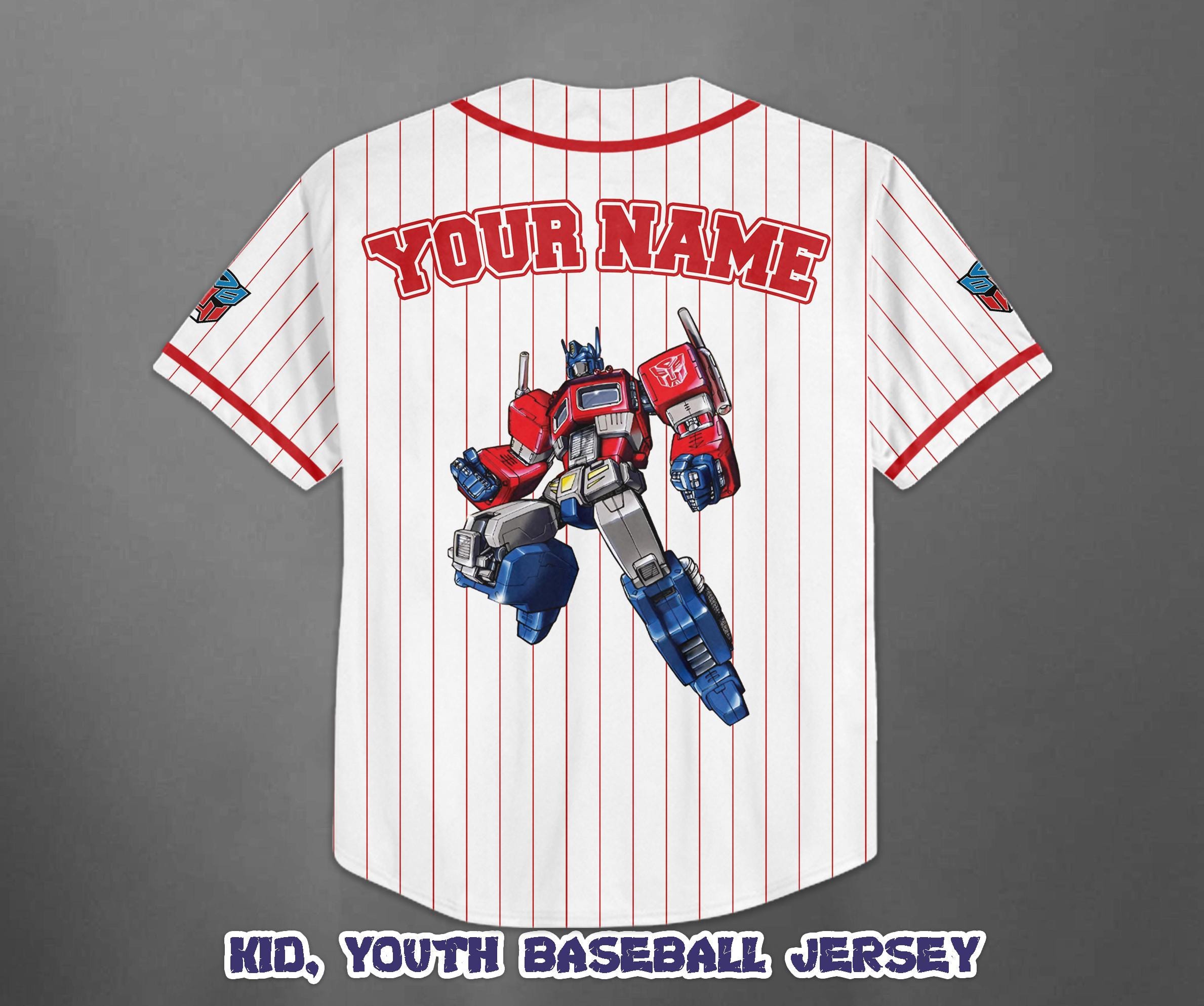 Custom Optimus Prime Baseball Jersey, Transformers Baseball Shirt - Etsy