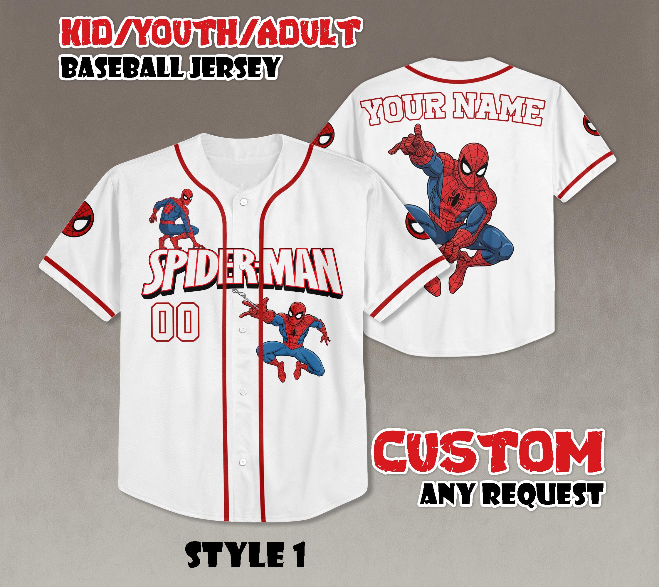 Custom Web-slinging Hero Baseball Jersey, Family Matching Shirt - Etsy