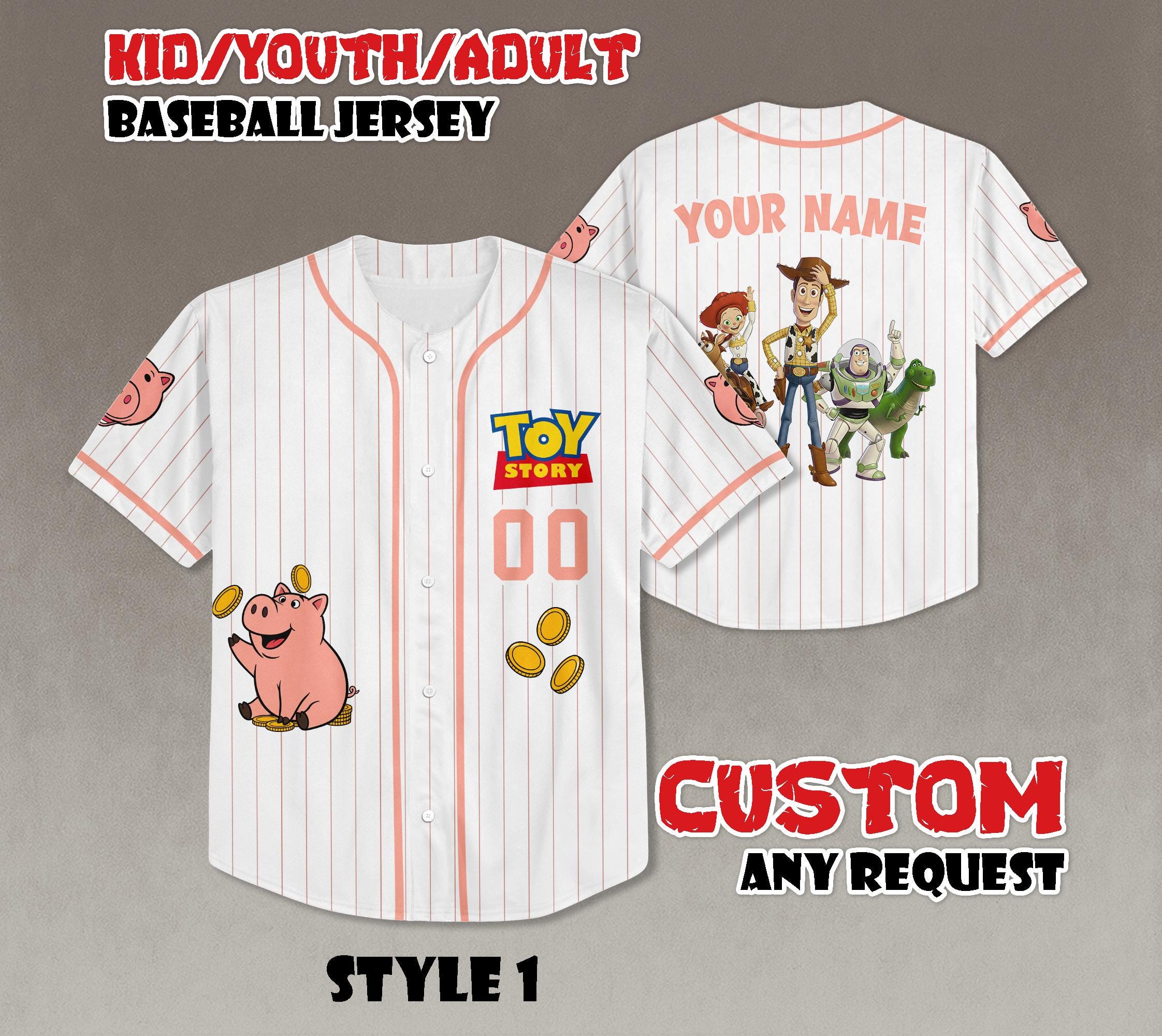 Discover Custom Toy Story Baseball Jersey, Personalized Disney Family Shirts