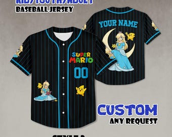 Custom Princess Rosalina Baseball Jersey, Super Mario Shirt