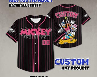 Custom Mickey & Friends Baseball Jersey, Disney Family Trip Shirt