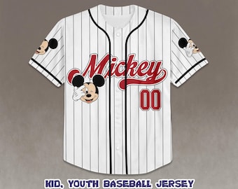 Custom Mickey Mouse Baseball Jersey, Disney Matching Outfit