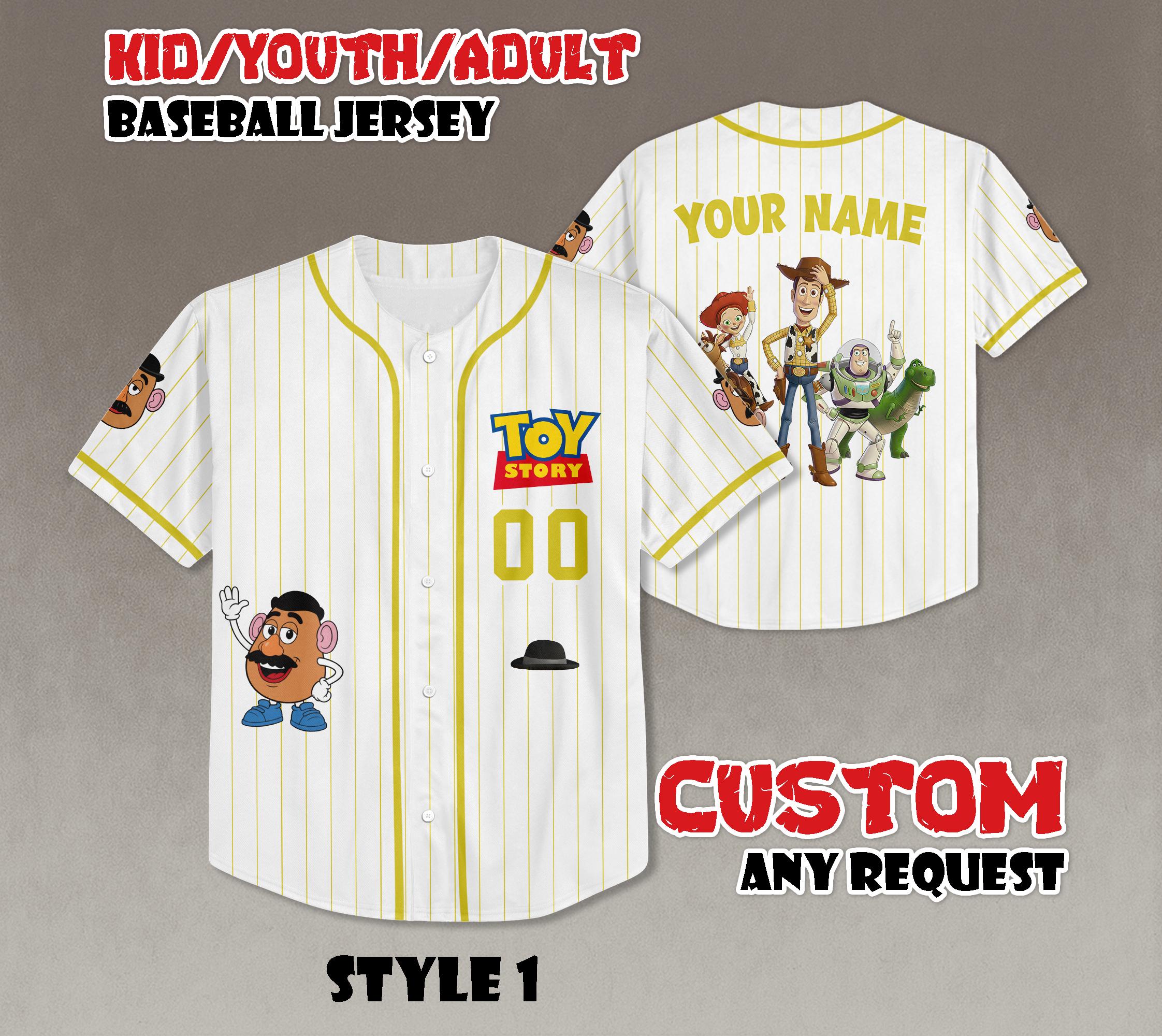 Discover Custom Disney Toy Story Potato Head Jersey, Personalized Potato Head Baseball Jersey, Family Matching Outfit, Toy Story Jersey Gift