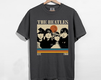 Camiseta gráfica de los Beatles, camiseta rockera de colores cómodos