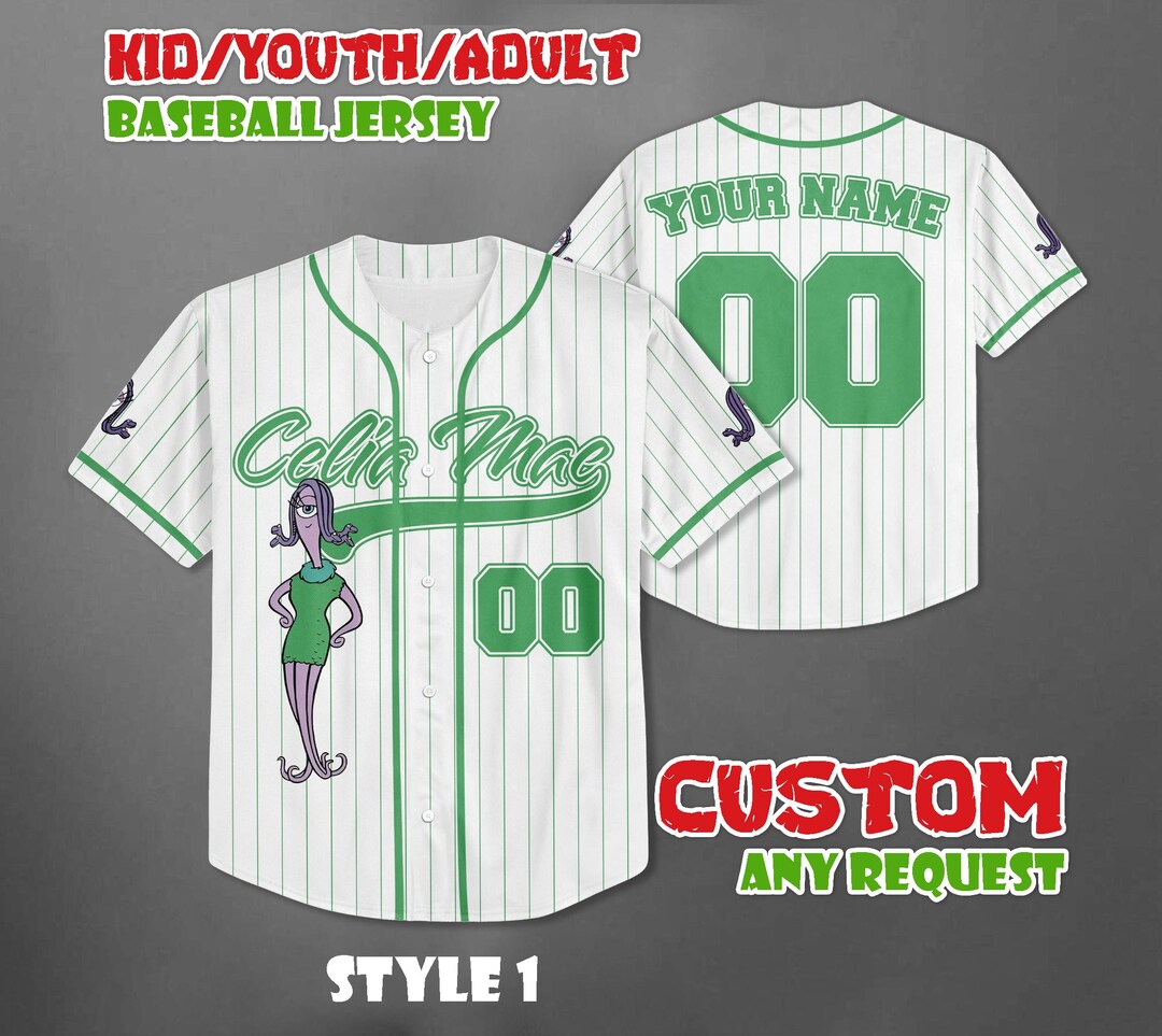 Custom Disney Monster Inc Celia Mae Baseball Jersey, Birthday Gift for ...