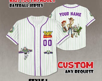 Personalized Buzz Lightyear Baseball Jersey, Disney Toy Story Baseball Jersey, Disney Team Outfit, Birthday Jersey, Gift for Kids and Adults