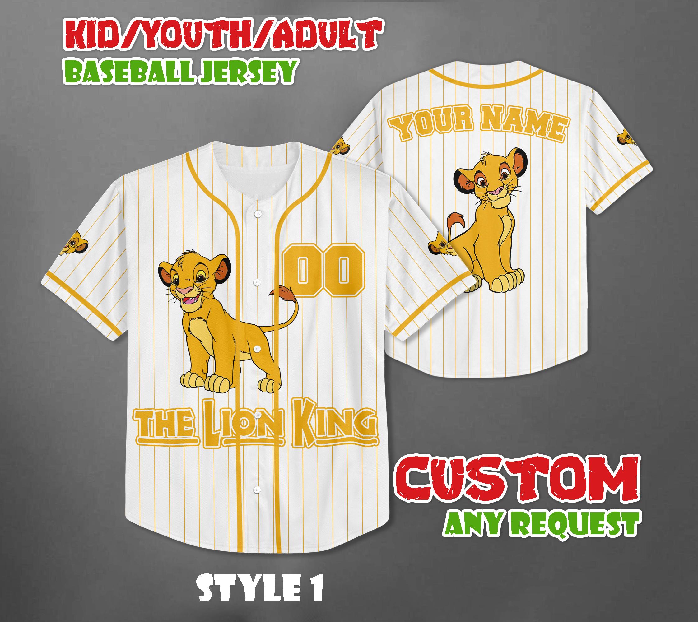 Discover Custom The Lion King Baseball Jersey, Disney Movie Jersey Shirt