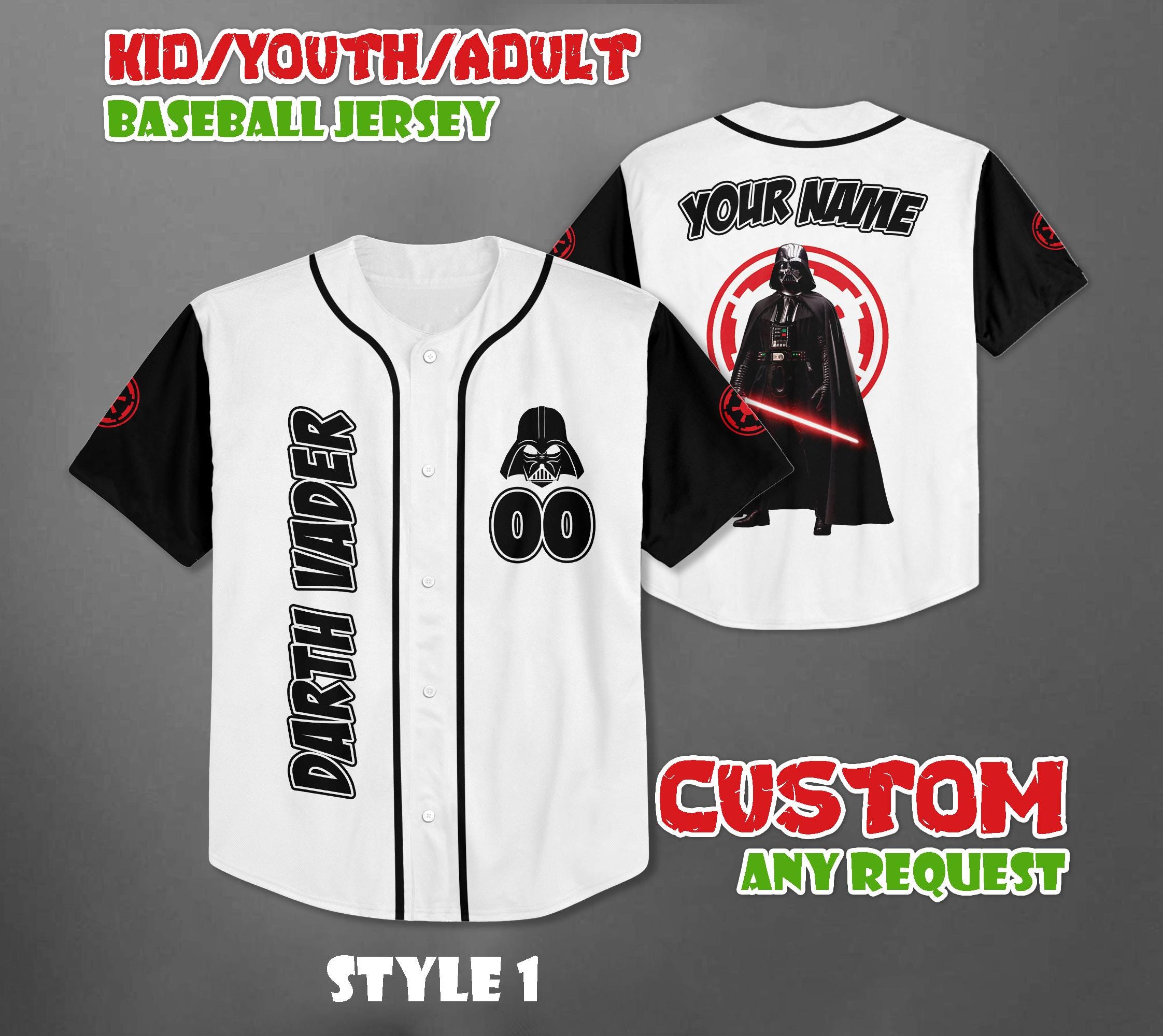 Discover Custom Darth Vader Baseball Jersey, Star Wars Matching Outfit