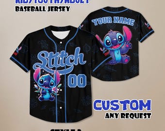 Camiseta de béisbol de neón personalizada con puntada, equipo de béisbol de Disneyland, camiseta de Magic Kingdom