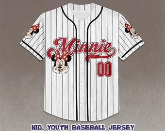 Custom Minnie Mouse Baseball Jersey, Disneyland Matching Outfit
