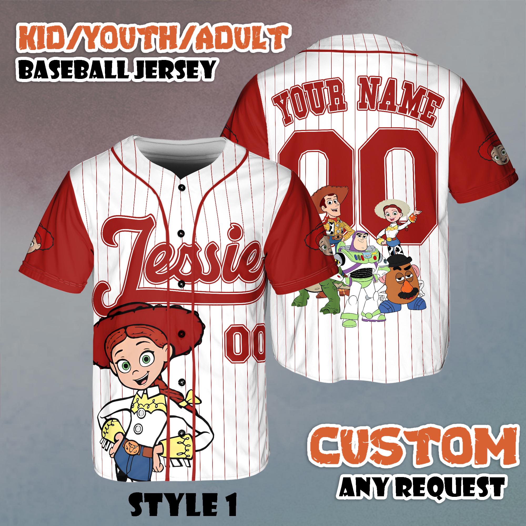 Discover Disney Toy Story Jessie Baseball Jersey, Cowgirls Western Vibe Toy Story Jersey, Disney Toy Story Team Outfit, Disney Fan Gift