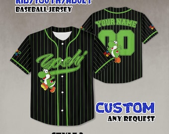 Custom Yoshi Super Mario Baseball Jersey
