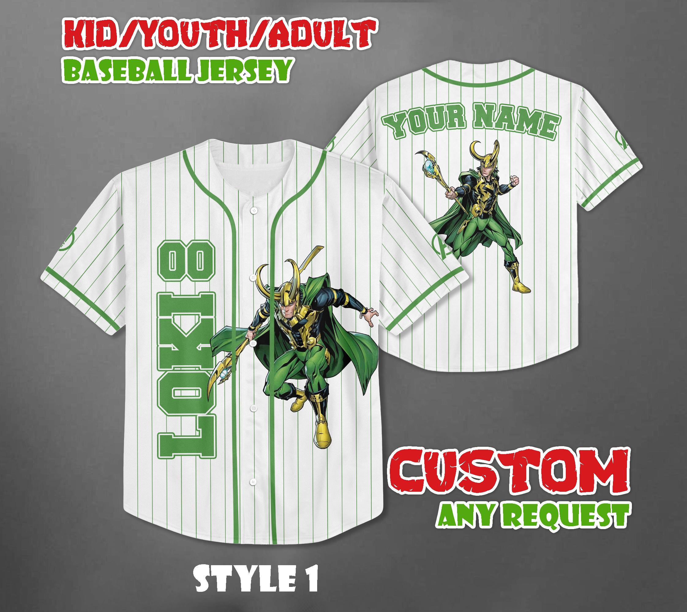 Discover Custom Loki Baseball Jersey, Disney Marvel Baseball Team Outfit