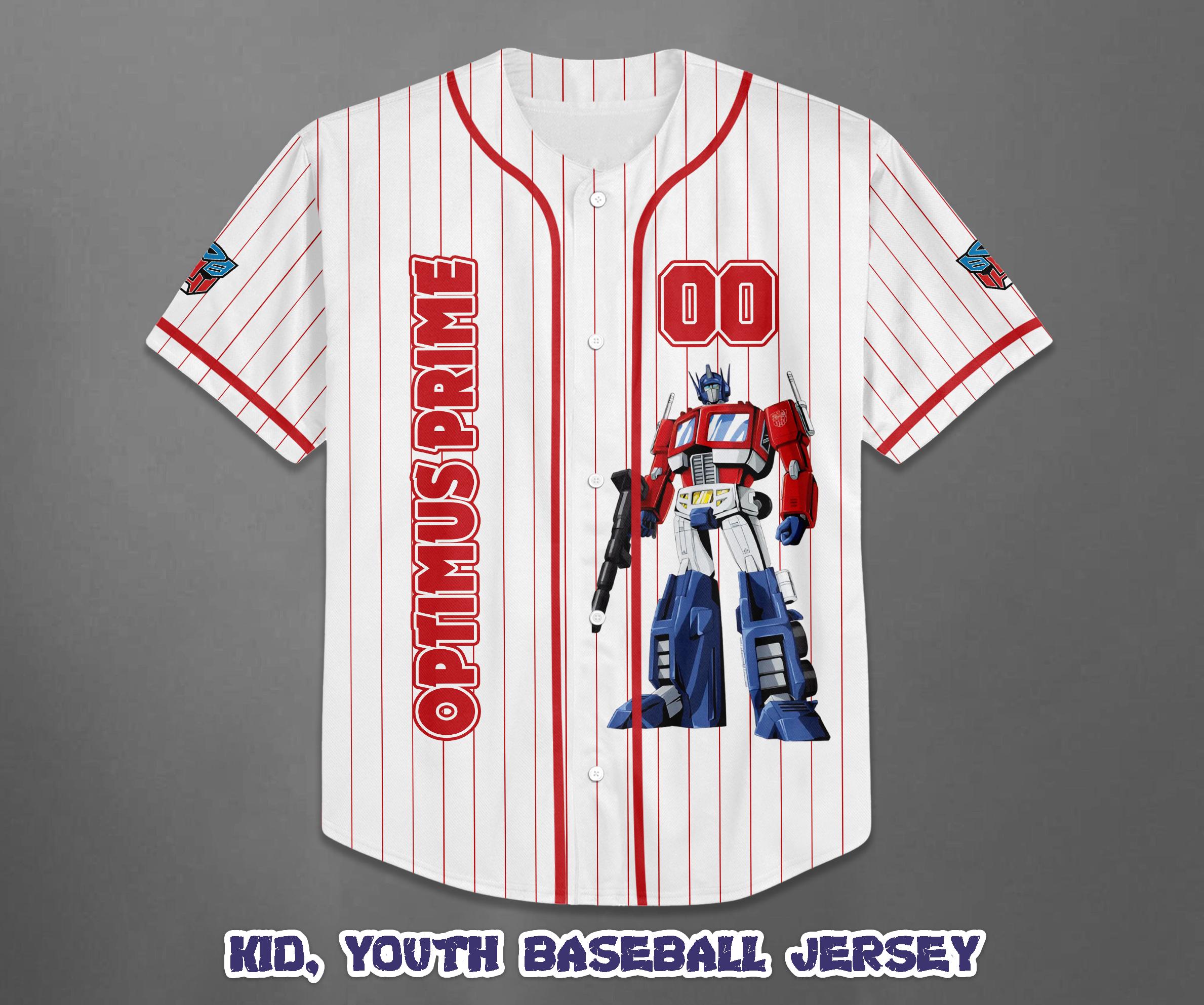 Custom Optimus Prime Baseball Jersey, Transformers Baseball Shirt - Etsy