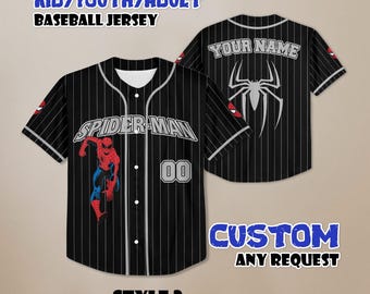 Koszulka baseballowa Spider-Mana na zamówienie, pasująca do całej rodziny