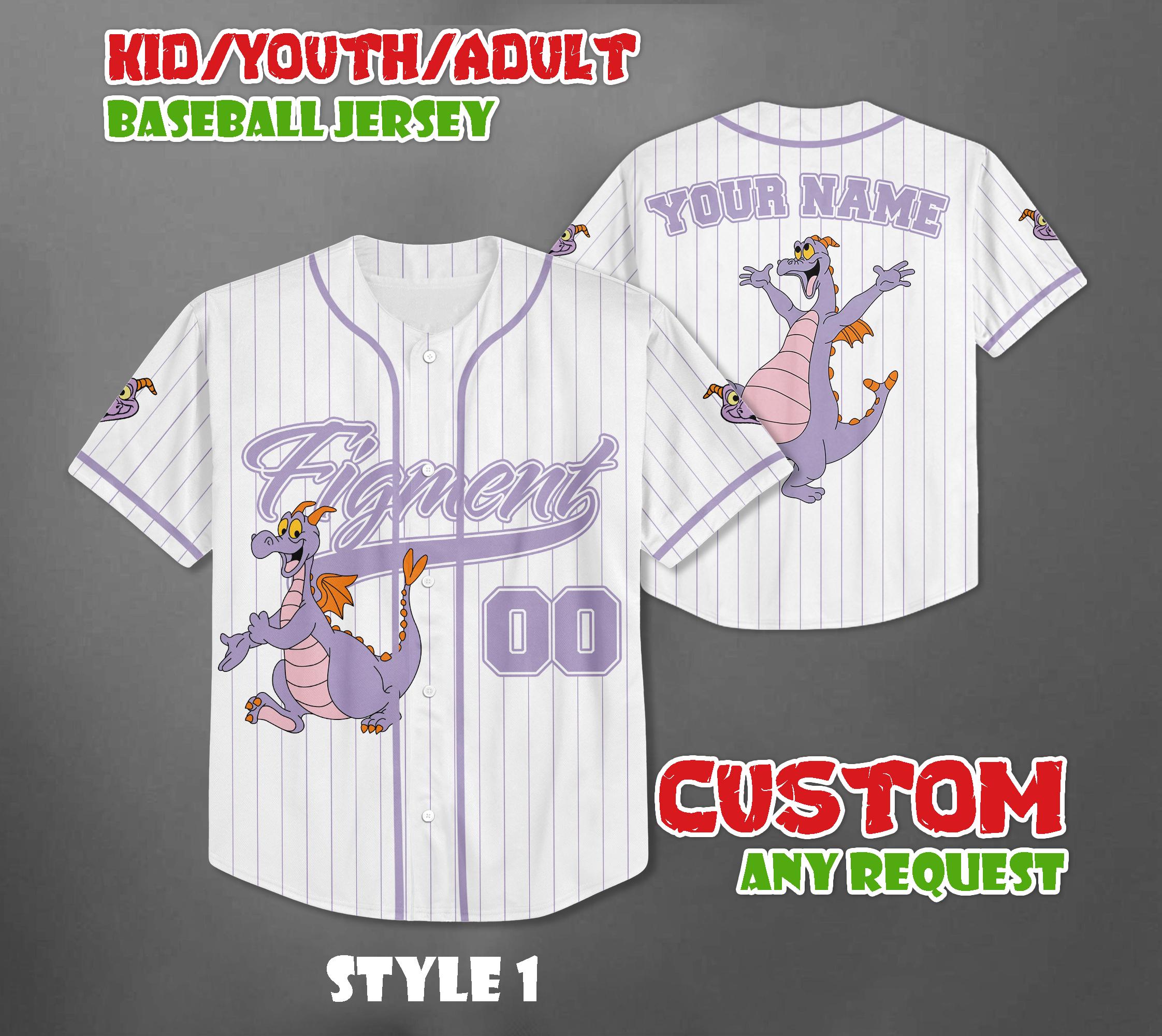 Discover Custom Figment Little Spark Baseball Jersey, Gift for Disney Parks Fans