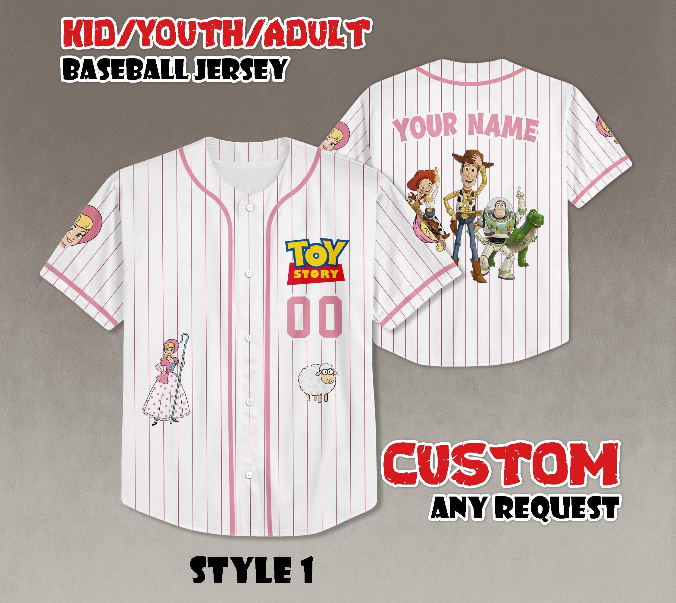 Discover Custom Disney Toy Story Bo Peep Jersey, Personalized Bo Peep Baseball Jersey, Family Matching Outfit, Toy Story Jersey Gift
