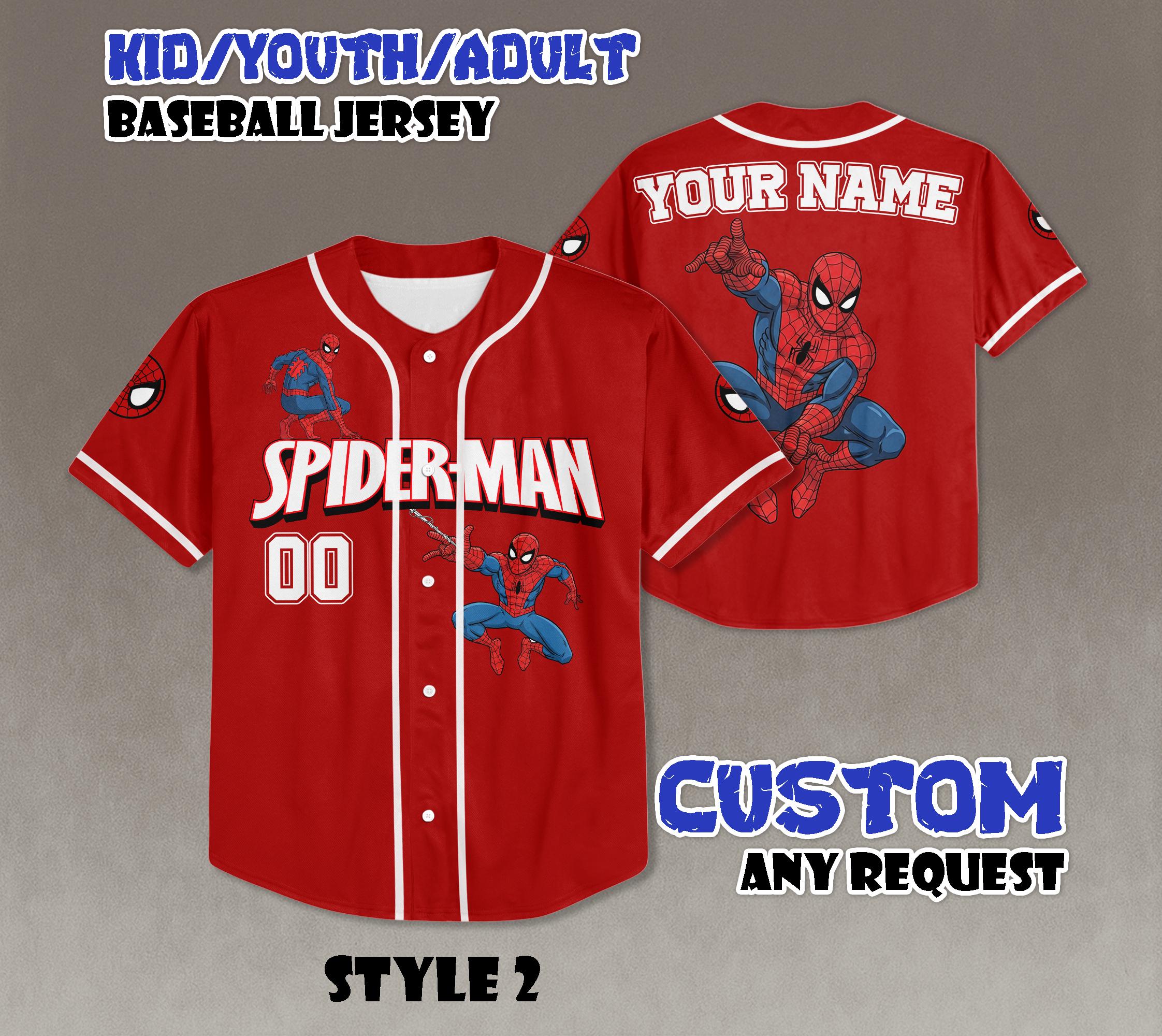 Custom Web-slinging Hero Baseball Jersey, Family Matching Shirt - Etsy