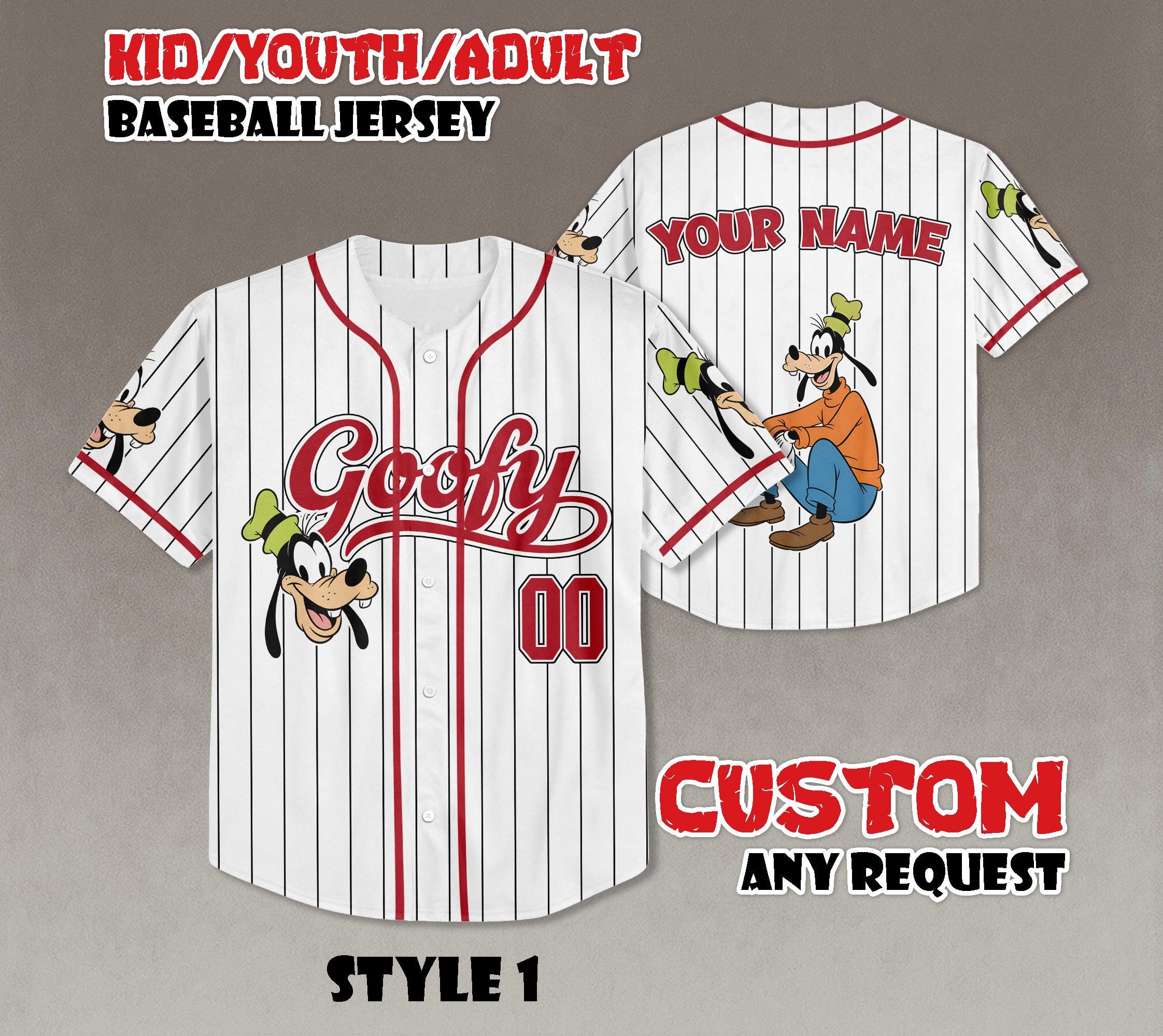 Discover Custom Disney Goofy Baseball Jersey, Disneyland Matching Outfit