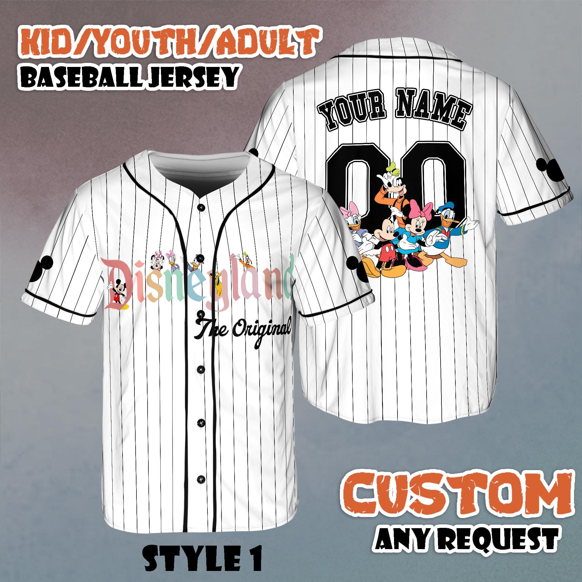 Discover Custom Disneyland The Original Baseball Jersey, Magic Kingdom Mickey Jersey Vacation Shirt