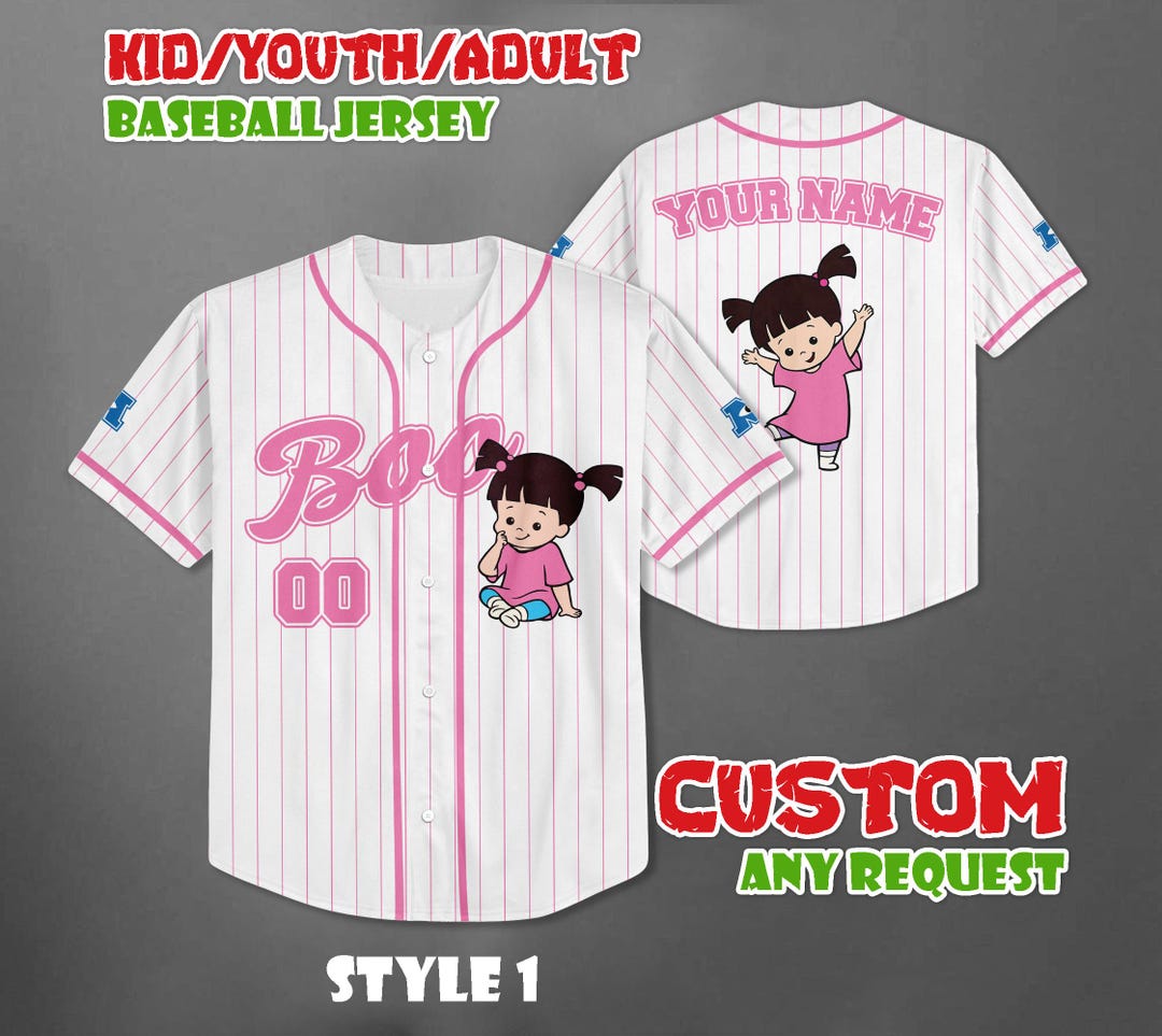 Custom Disney Monster Inc Boo Baseball Jersey, Birthday Gift for ...