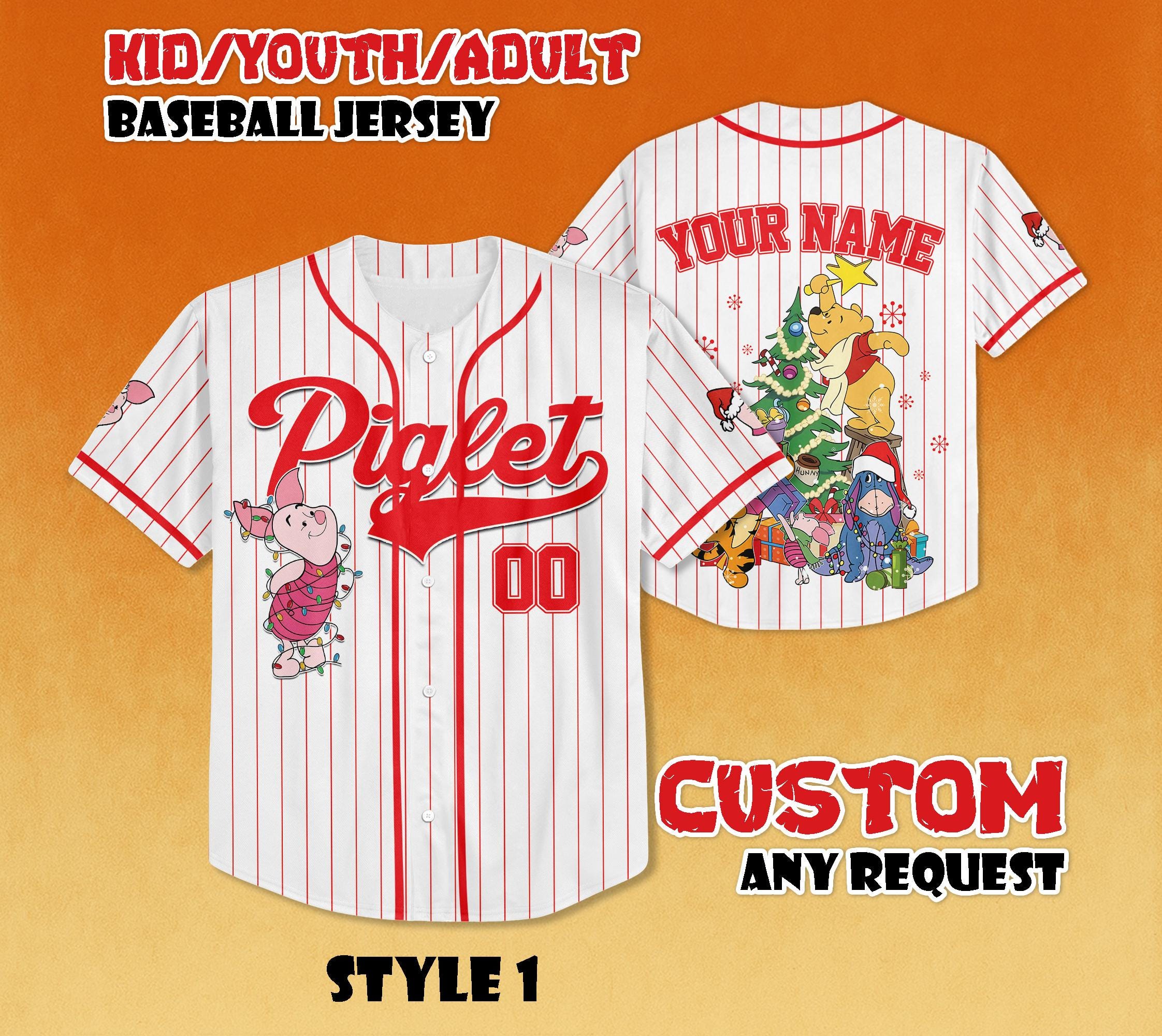 Discover Custom Piglet Baseball Jersey, Winnie the Pooh Fan Apparel
