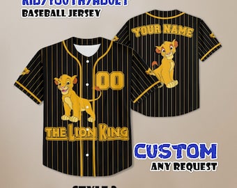 Personalisierter König der Löwen Baseball Jersey, Disney Film Jersey Shirt
