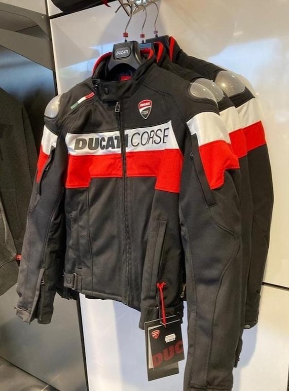 Ducati Corse Motorcycle Jacket: Waterproof Cordura CE Armored Riding Gear | Motorcycle Racing Jacket | Ducati Jacket | Gift For Him