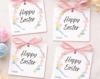 Mini biglietti di auguri pasquali stampabili, etichette regalo per cestini pasquali (download digitale)