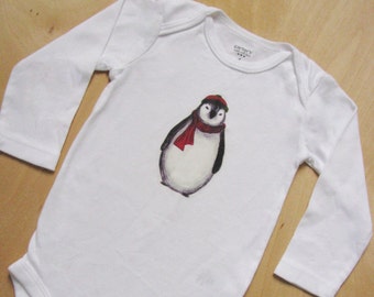 Cute Penguin,Baby Bodysuit , Onesie, Baby Gift, Baby Shower,