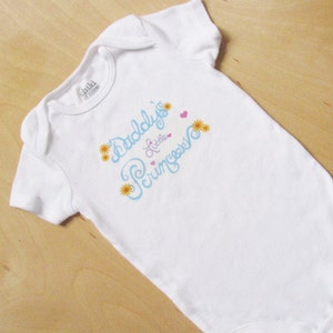 Daddy's Little Princess Baby Bodysuit Size 6 Months Short Sleeve Girl image 2