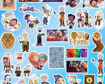 50 pcs Owl House Sticker Pack – 50pcs Cute Aesthetic Cartoon Vinyl Stickers