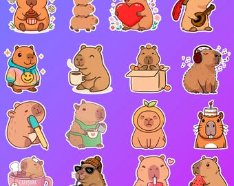 16 Pcs Capybara Sticker Pack Stickers Animal Lover Gift