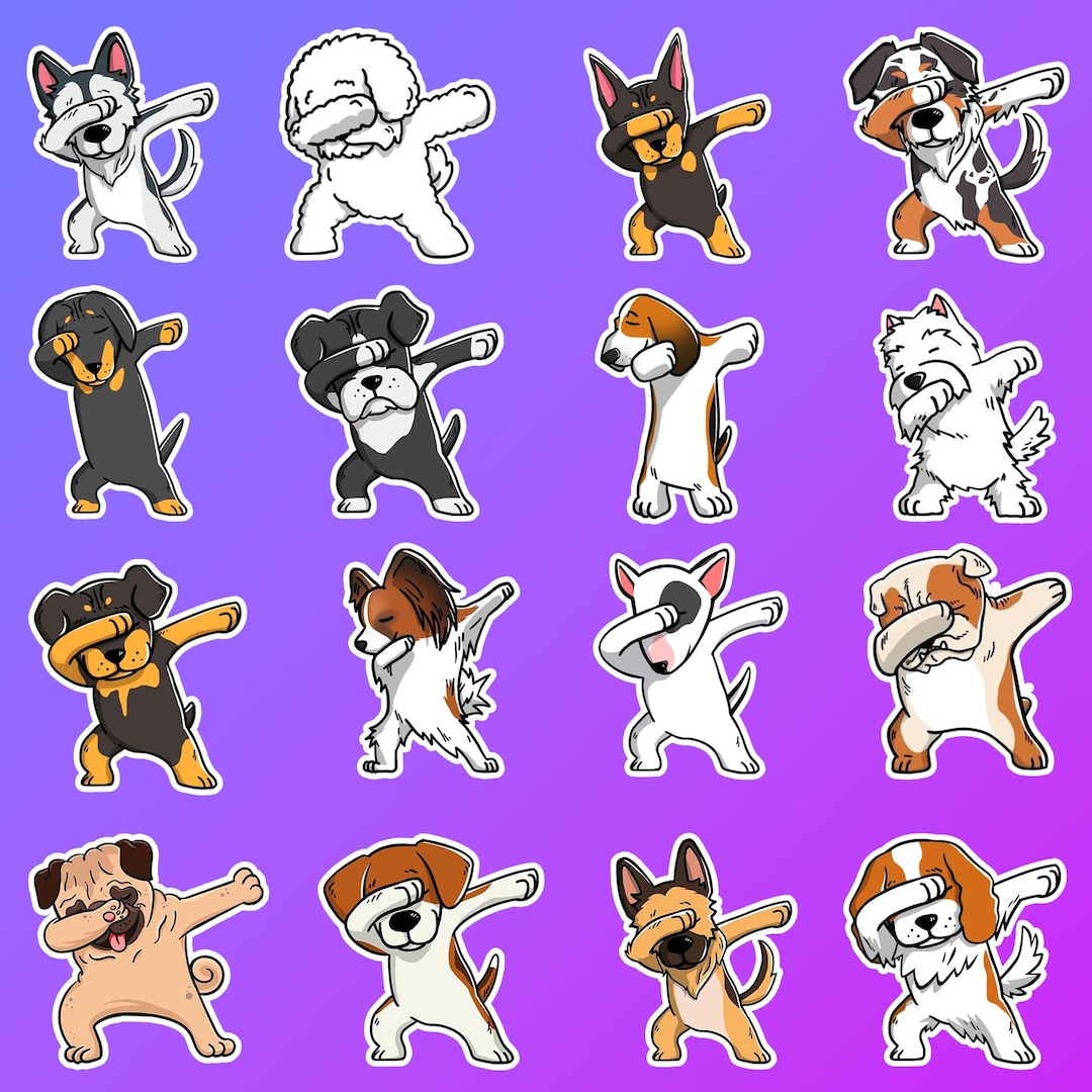 16 Pcs Cute Dog Stickers Pack Kawaii Puppy Decals Aesthetic Stickers ...