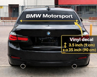 BMW Motorsport Decal Rear Window Sticker Vinyl Car Decal 35 Inch 90 cm BMW Back Glass Sticker