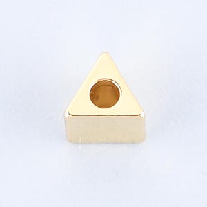 1pcs 18K Gold Filled Triangle Beads Pendant Triangle Charm for DIY Jewelry Finding Necklace Bracelet