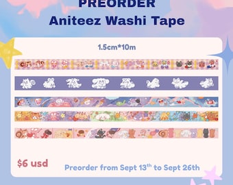 PREORDER Aniteez Washi Tape