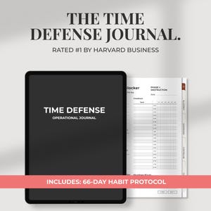 Time Defense Journal | Digital Time Blocking | Deep Work Scheduler | Minimalist GoodNotes Template | ADHD Friendly