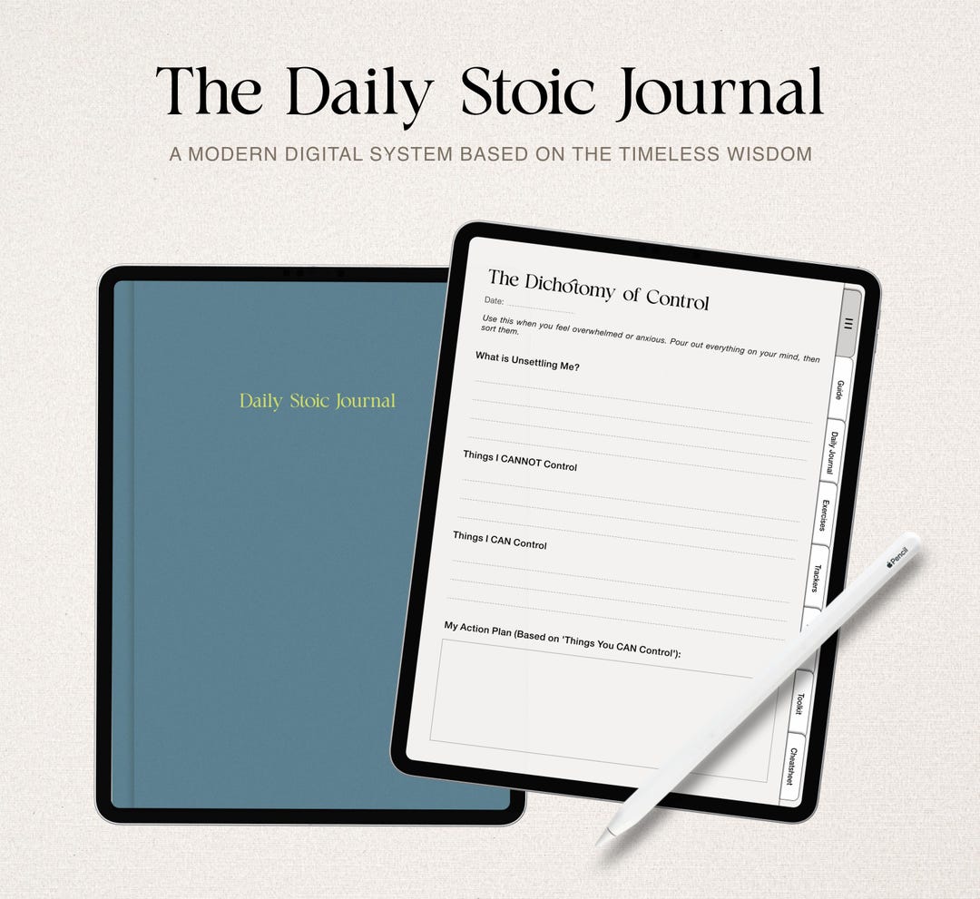The Daily Stoic Journal | Digital Planner for Emotional Resilience &amp; Clarity | Dichotomy of ...