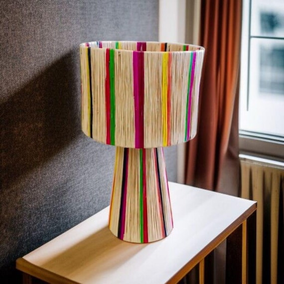 Multicolor Raphia Lamp – Handmade Moroccan Bohemian Table Lamp