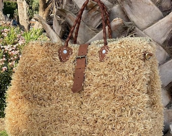 Boho Straw Bag Handmade in Marrakech