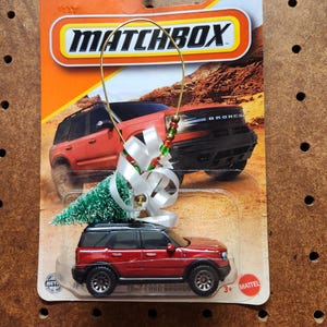 Ford Bronco Sport 2022 Christmas Tree Ornament in Red