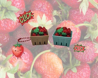 Basket of Strawberries Fidget Clicker