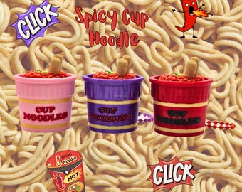 Spicy Cup Noodle Fidget Clicker, Ramen